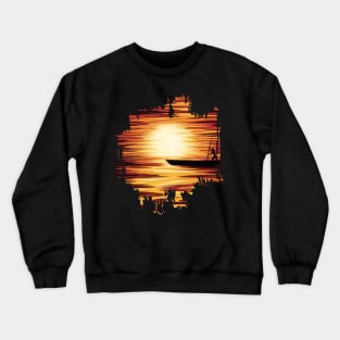 African sunset on sea Crewneck Sweatshirt